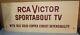 Vtg RCA VICTOR Sportabout TV Wood Advertising Sign/Store Display 29x12 S238