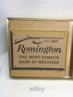 Vtg Remington Gun Shop Dealer Advertising Store Display Clock Sign