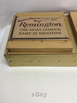 Vtg Remington Gun Shop Dealer Advertising Store Display Clock Sign