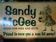 Vtg Sandy McGee Shoes Counter Sign Lighted Display Metal/Plastic Advertising