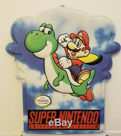 Vtg Sign Super Nintendo Nes M80Y YOSHI MOBIL Super Mario World Display Store