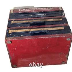 Vtg Stafford'S Advertising Typewriter Ribbons Counter Store 3 Drawer Display Box