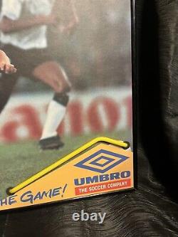 Vtg Umbro Live The Game Neon Store Display Sign Decor Working RARE Soccer 1993