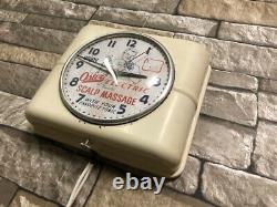 Vtg Westclox Oster Massage-old Barber Shop Advertising Wall Clock Sign Pole