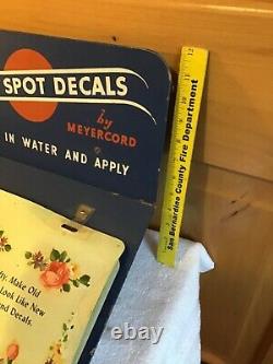 WOW! Vintage Meyercord Decals HARDWARE STORE DISPLAY Duro KITCHEN Flowers BEARS