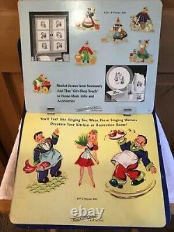 WOW! Vintage Meyercord Decals HARDWARE STORE DISPLAY Duro KITCHEN Flowers BEARS