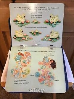 WOW! Vintage Meyercord Decals HARDWARE STORE DISPLAY Duro KITCHEN Flowers BEARS