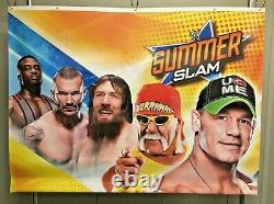 WWE Summer Slam Vinyl Banner Toys R Us Store Display Signs (Lot of 2) Hulk, Cena+