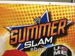 WWE Summer Slam Vinyl Banner Toys R Us Store Display Signs (Lot of 2) Hulk, Cena+
