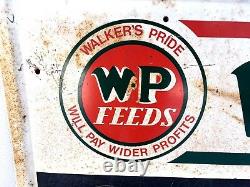 Walkers Pride Feed Sign Metal Chalkboard Farm Seed Store Display Cattle 40