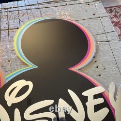 Walt Disney World Original Large Acrylic Store Display Sign Mickey Mouse Ears