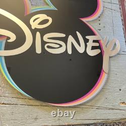 Walt Disney World Original Large Acrylic Store Display Sign Mickey Mouse Ears