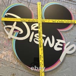 Walt Disney World Original Large Acrylic Store Display Sign Mickey Mouse Ears