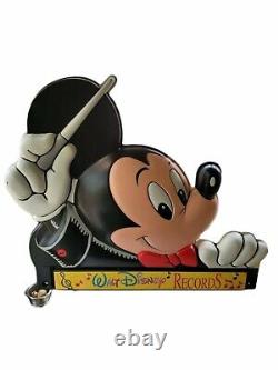 Walt disney records mickey mouse store display sign