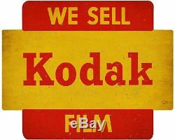 We Sell Kodak Film Bright Red Yellow Heavy Duty USA Made Metal Advertising Sign