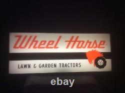 Wheelhorse Dealer Lighted Vintage Sign 37-1/2 Long Rare Advertising Survivor