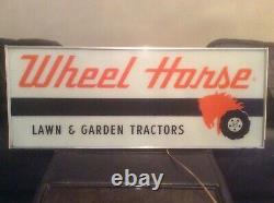 Wheelhorse Dealer Lighted Vintage Sign 37-1/2 Long Rare Advertising Survivor