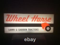 Wheelhorse Dealer Lighted Vintage Sign 37-1/2 Long Rare Advertising Survivor