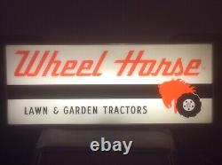 Wheelhorse Dealer Lighted Vintage Sign 37-1/2 Long Rare Advertising Survivor