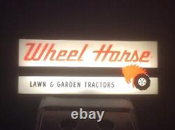 Wheelhorse Dealer Lighted Vintage Sign 37-1/2 Long Rare Advertising Survivor