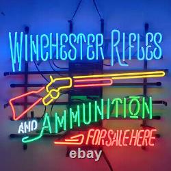 Winchester Rifles Neon Sign For Store Shop Wall Window Display 24x20