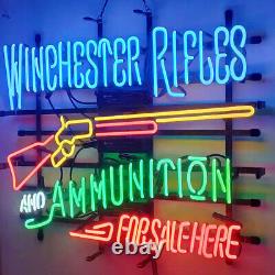 Winchester Rifles Neon Sign For Store Shop Wall Window Display 24x20