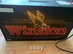 Winston Store Display Sign Fiber Optic Motion Light Working 28x14x8
