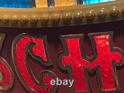Working 1976 SCHLITZ Beer Countertop Advertising Spinning Globe Display Light
