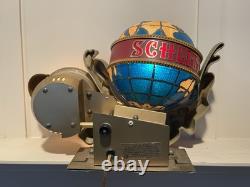 Working 1976 SCHLITZ Beer Countertop Advertising Spinning Globe Display Light