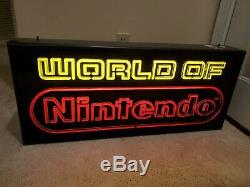 World of Nintendo Superbrite Series Retailer Store Display Sign Vintage Neon