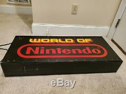 World of Nintendo Superbrite Series Retailer Store Display Sign Vintage Neon