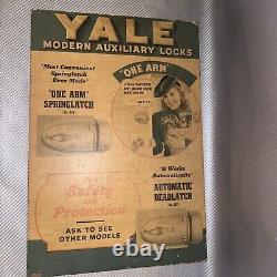 YALE LOCK Old 1940-50's Company Store Display Sign