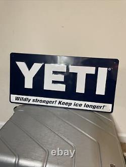 YETI Store Display Sign Metal Tin 30x 15 Cooler Advertising