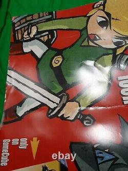 ZELDA Wind Waker Nintendo Gamecube Poster Store Display Sign Zelda Link Rare 39