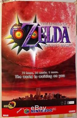 Zelda Majora's Mask Poster Nintendo Promo Display Store Sign twin towers majoras