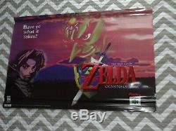 Zelda Ocarina of Time Vinyl Banner N64 Nintendo 64 Store Display Poster Sign
