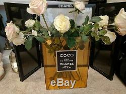 %auth Chanel Store bottle display sign handbag dummy factice shoes